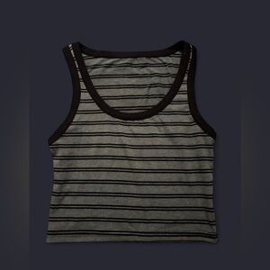 Striped Green and Black Tank Top